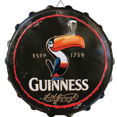 Guinness Toucan Bottle Cap Metal Sign